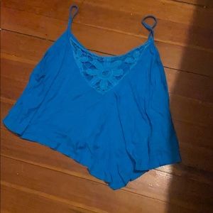Blue Crop Top